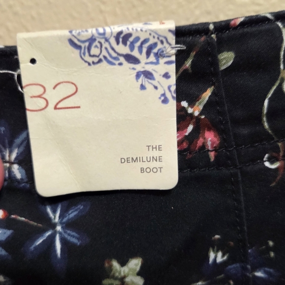 Anthropologie Pilcro The Demilune Boot Floral Print Size 32 - Picture 6 of 7